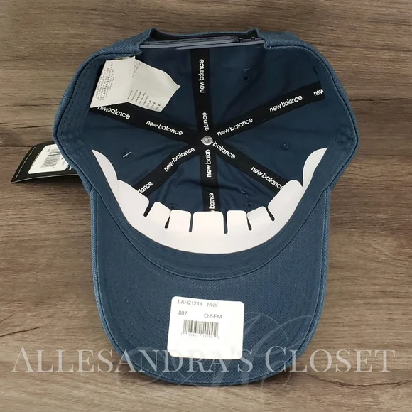 BUNDLE - 2 New Balance Hats Caps Snapback 6 Panel V990 Block N - Navy & Burgundy - Picture 13 of 13